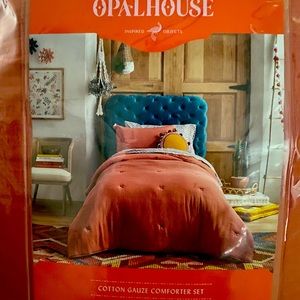 Opal house Rust Gauze Twin Comforter and Sham New